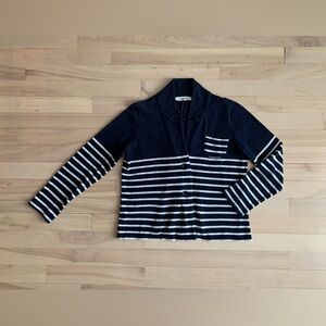 NICE THINGS Paloma S - Navy Striped Jacket